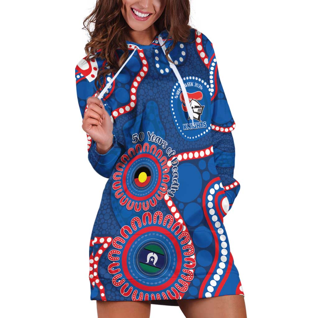 Knights NAIDOC Week 2026 Personalised Hoodie Dress 50 Years of Deadly Aboriginal Art