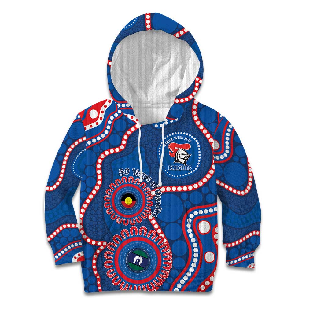Knights NAIDOC Week 2026 Personalised Kid Hoodie 50 Years of Deadly Aboriginal Art