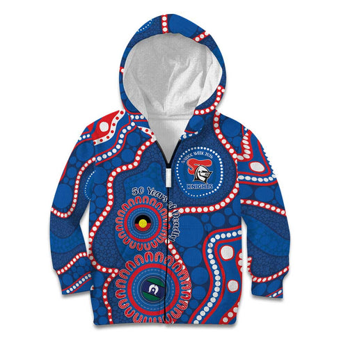 Knights NAIDOC Week 2026 Personalised Kid Hoodie 50 Years of Deadly Aboriginal Art