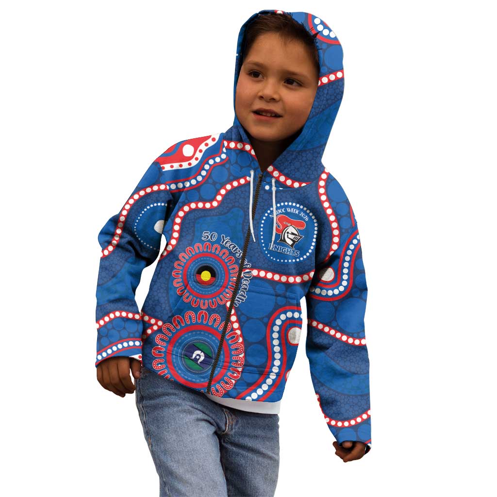 Knights NAIDOC Week 2026 Personalised Kid Hoodie 50 Years of Deadly Aboriginal Art