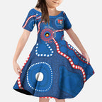Knights NAIDOC Week 2026 Personalised Kid Short Sleeve Dress 50 Years of Deadly Aboriginal Art