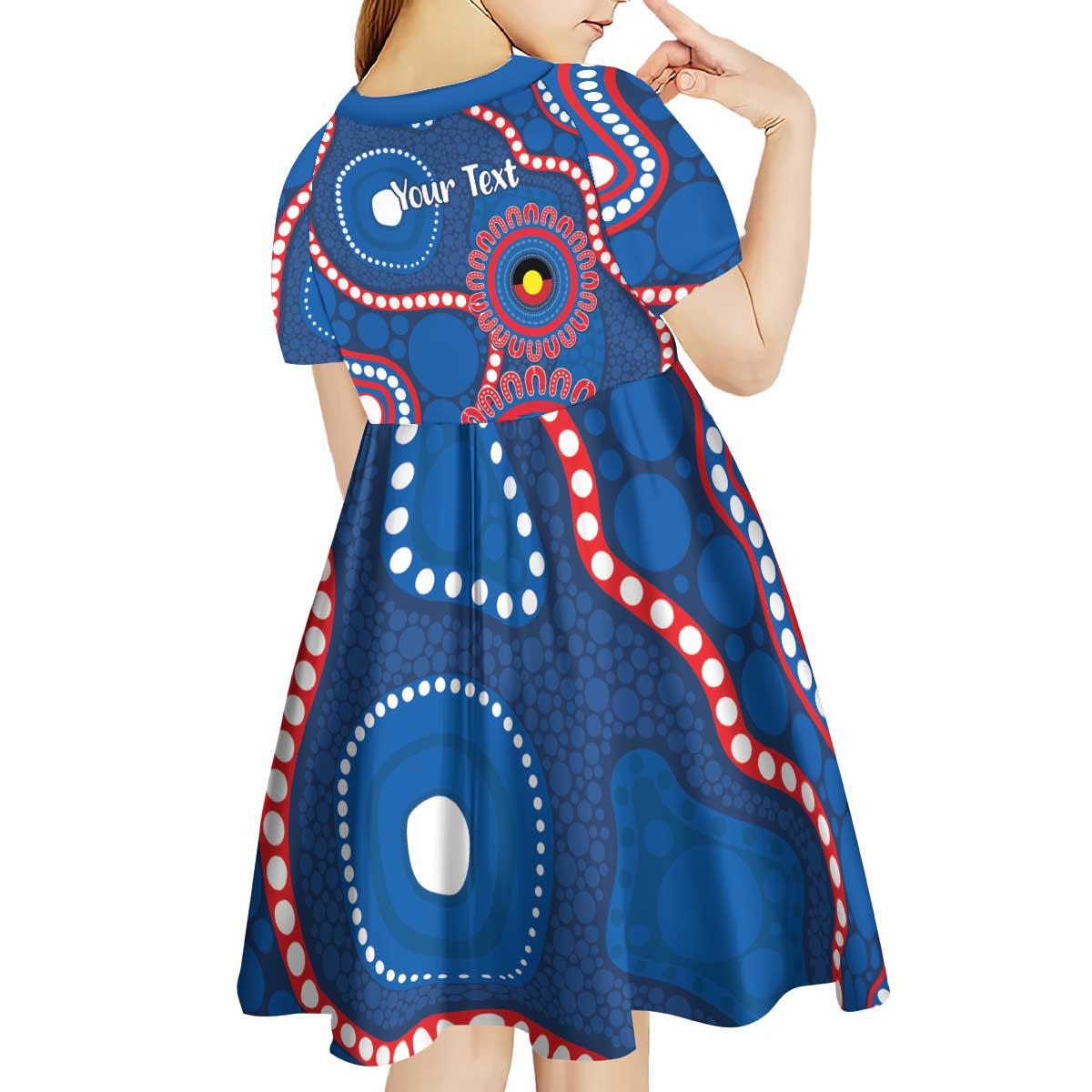 Knights NAIDOC Week 2026 Personalised Kid Short Sleeve Dress 50 Years of Deadly Aboriginal Art