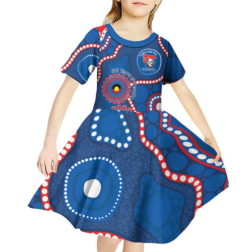 Knights NAIDOC Week 2026 Personalised Kid Short Sleeve Dress 50 Years of Deadly Aboriginal Art