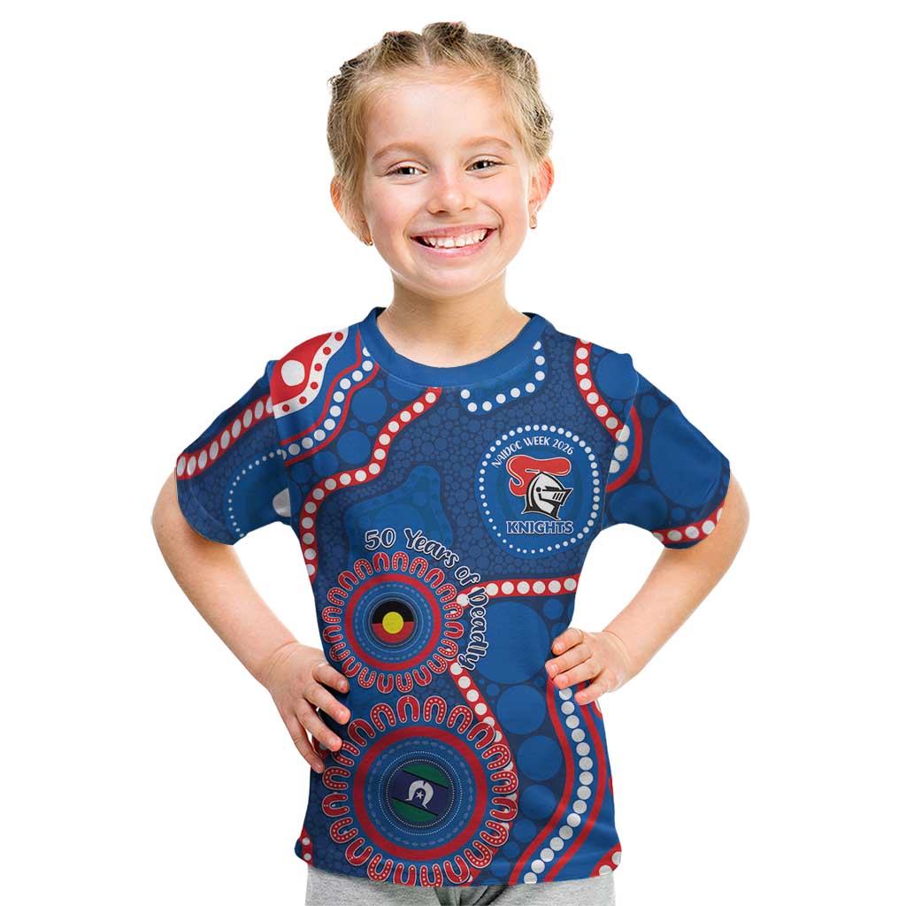 Knights NAIDOC Week 2026 Personalised Kid T Shirt 50 Years of Deadly Aboriginal Art