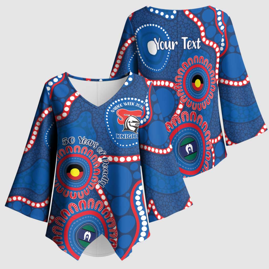 Knights NAIDOC Week 2026 Personalised Kimono Sleeve Blouse 50 Years of Deadly Aboriginal Art