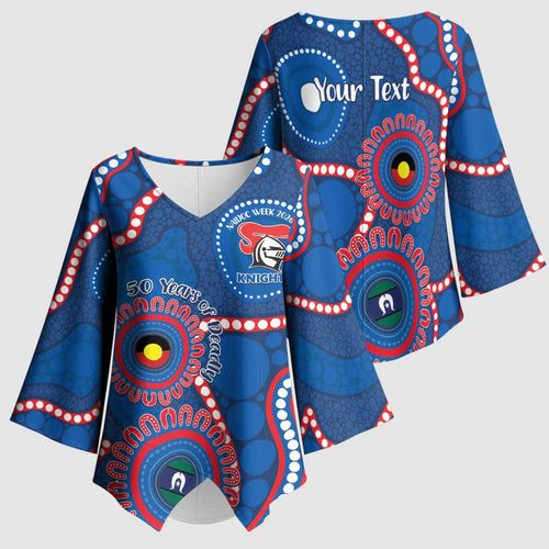 Knights NAIDOC Week 2026 Personalised Kimono Sleeve Blouse 50 Years of Deadly Aboriginal Art