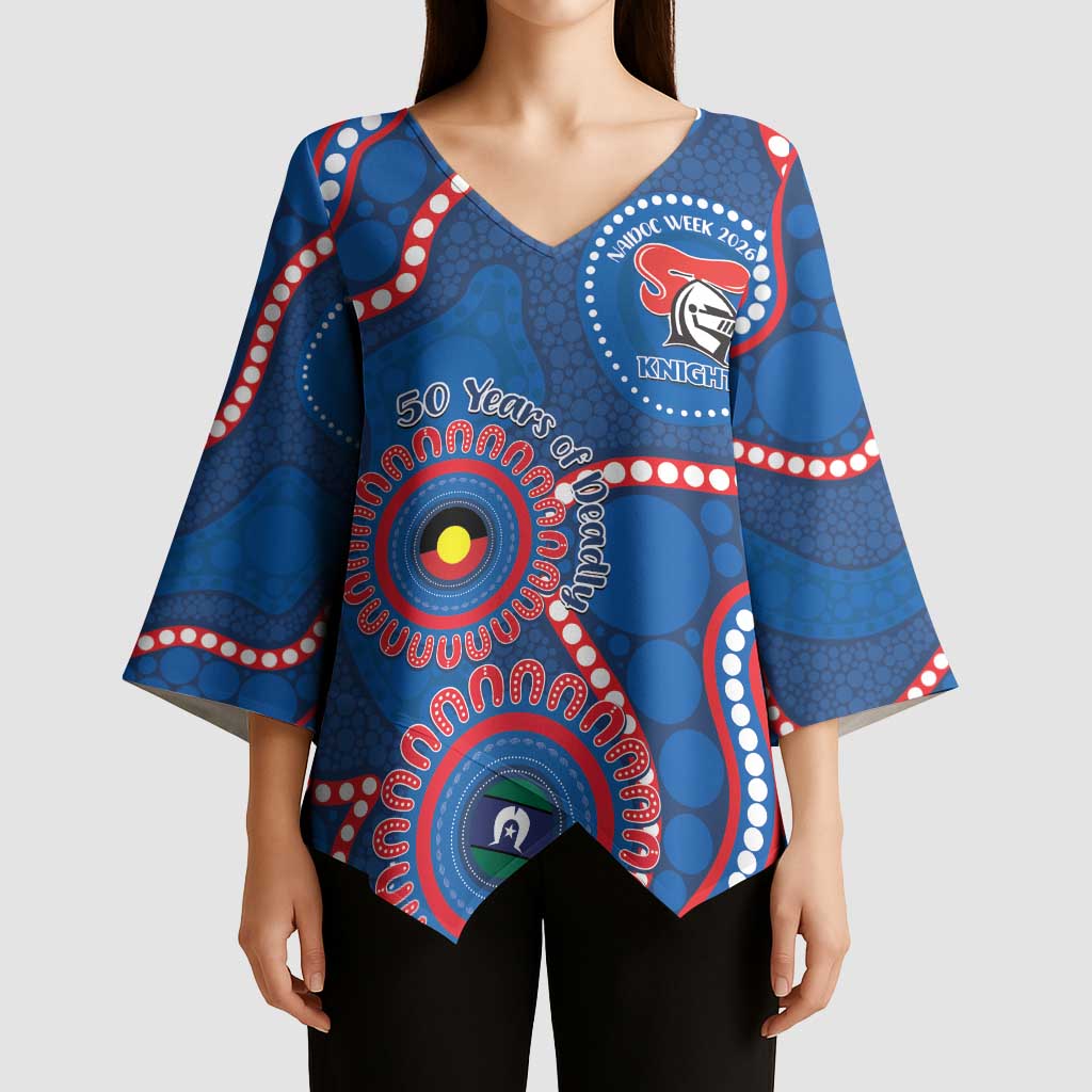 Knights NAIDOC Week 2026 Personalised Kimono Sleeve Blouse 50 Years of Deadly Aboriginal Art