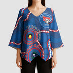 Knights NAIDOC Week 2026 Personalised Kimono Sleeve Blouse 50 Years of Deadly Aboriginal Art
