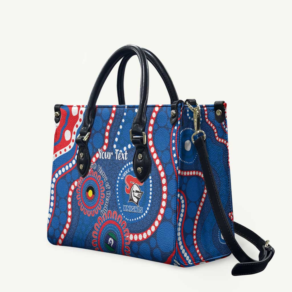 Knights NAIDOC Week 2026 Personalised Leather Bag 50 Years of Deadly Aboriginal Art
