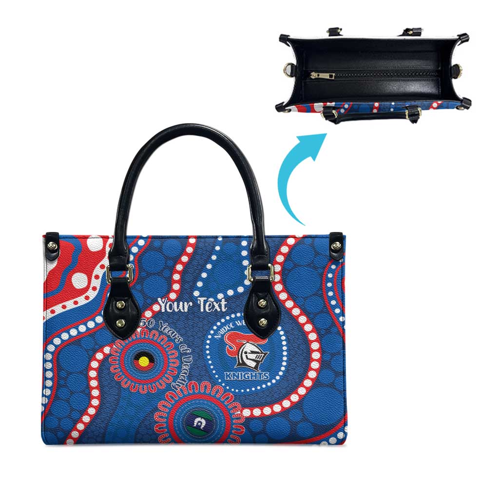 Knights NAIDOC Week 2026 Personalised Leather Bag 50 Years of Deadly Aboriginal Art