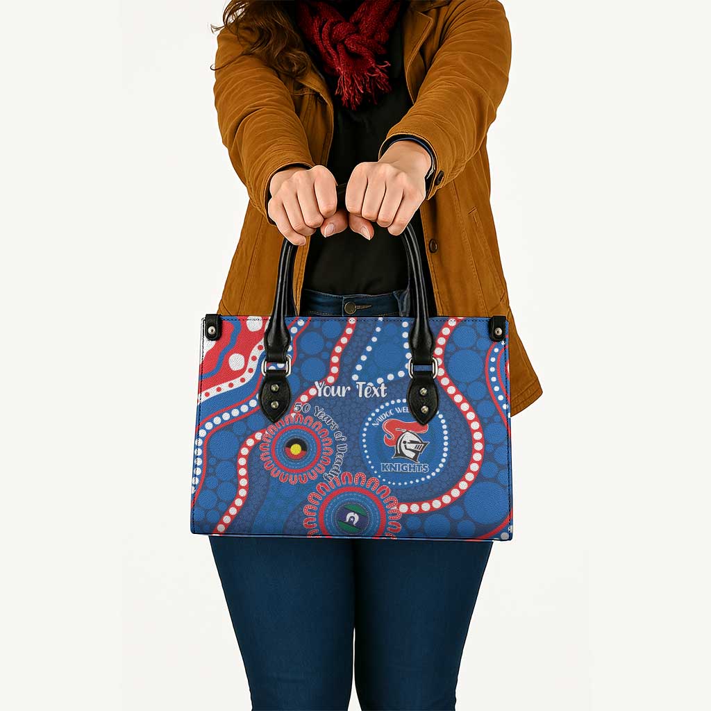 Knights NAIDOC Week 2026 Personalised Leather Bag 50 Years of Deadly Aboriginal Art