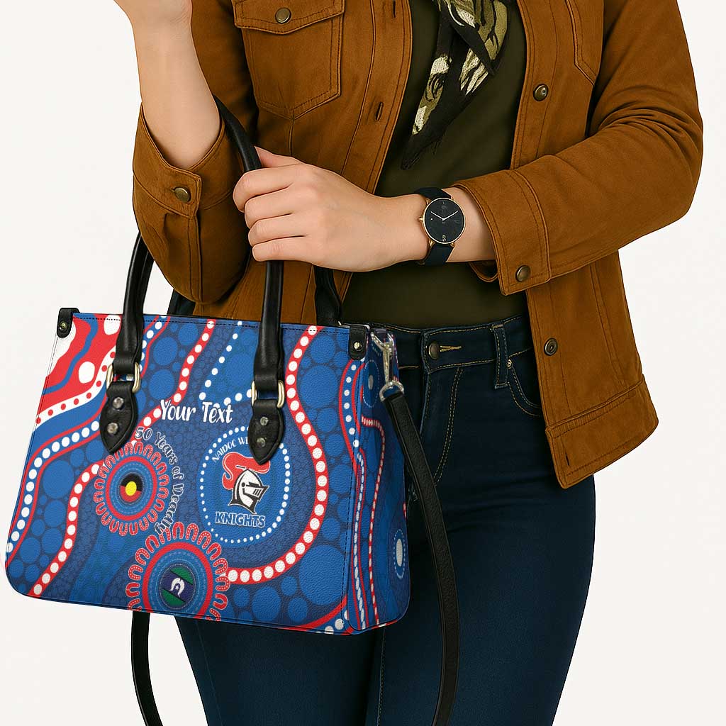 Knights NAIDOC Week 2026 Personalised Leather Bag 50 Years of Deadly Aboriginal Art