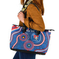 Knights NAIDOC Week 2026 Personalised Leather Tote Bag 50 Years of Deadly Aboriginal Art