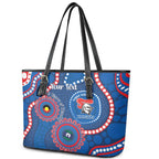 Knights NAIDOC Week 2026 Personalised Leather Tote Bag 50 Years of Deadly Aboriginal Art