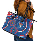 Knights NAIDOC Week 2026 Personalised Leather Tote Bag 50 Years of Deadly Aboriginal Art