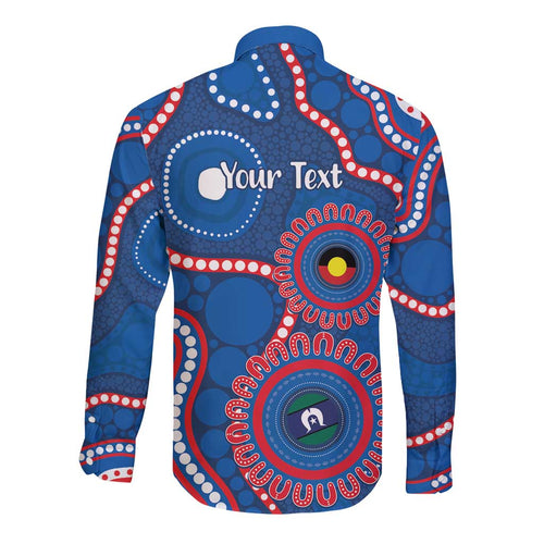 Knights NAIDOC Week 2026 Personalised Long Sleeve Button Shirt 50 Years of Deadly Aboriginal Art