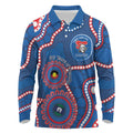 Knights NAIDOC Week 2026 Personalised Long Sleeve Polo Shirt 50 Years of Deadly Aboriginal Art