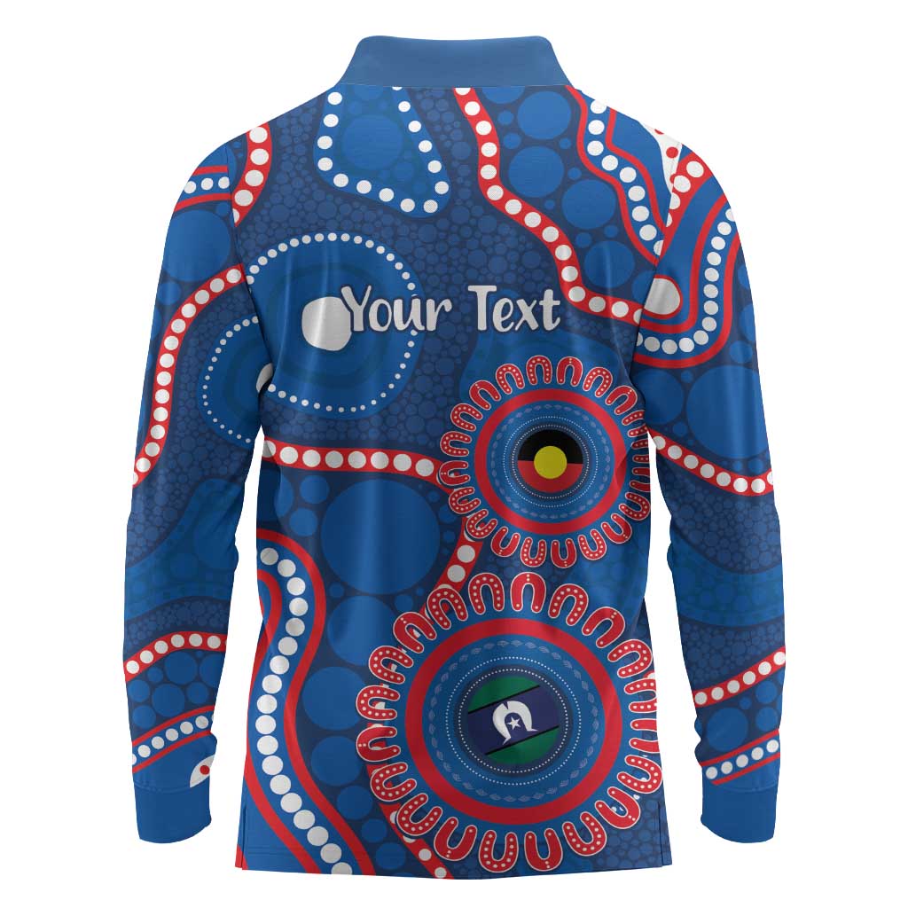 Knights NAIDOC Week 2026 Personalised Long Sleeve Polo Shirt 50 Years of Deadly Aboriginal Art