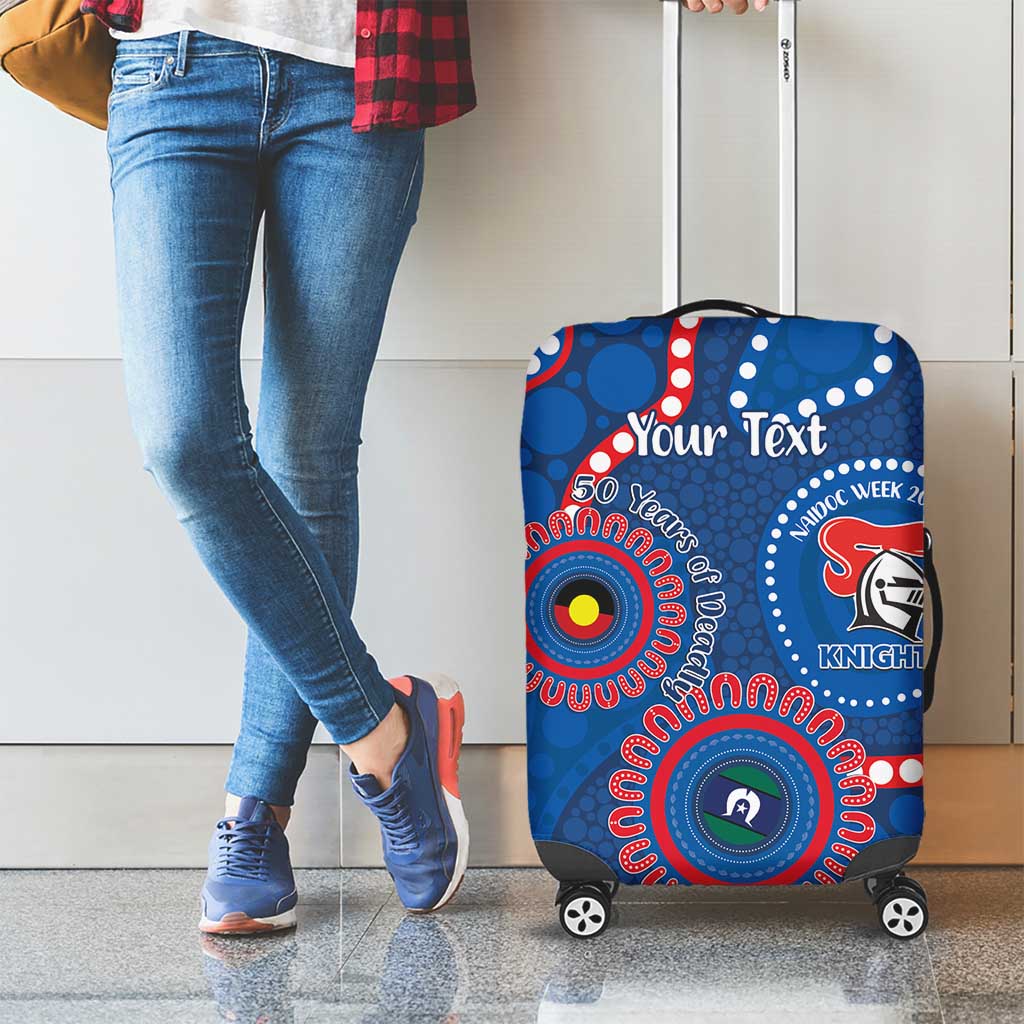 Knights NAIDOC Week 2026 Personalised Luggage Cover 50 Years of Deadly Aboriginal Art
