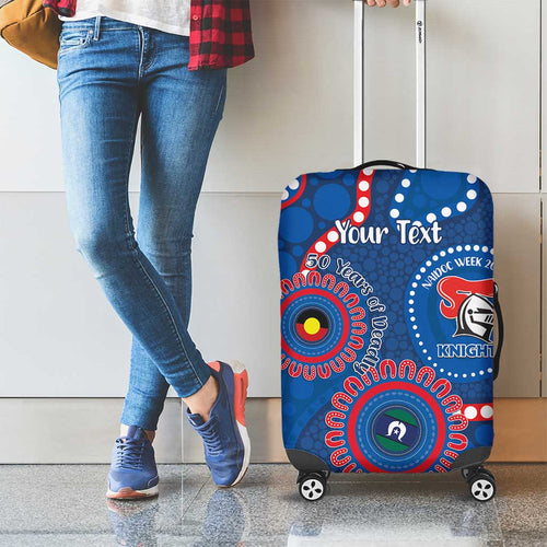 Knights NAIDOC Week 2026 Personalised Luggage Cover 50 Years of Deadly Aboriginal Art