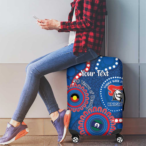 Knights NAIDOC Week 2026 Personalised Luggage Cover 50 Years of Deadly Aboriginal Art