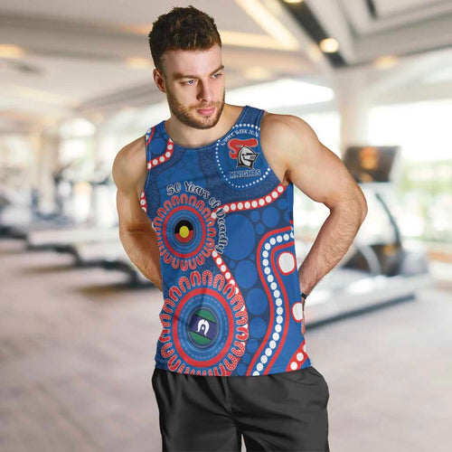 Knights NAIDOC Week 2026 Personalised Men Tank Top 50 Years of Deadly Aboriginal Art