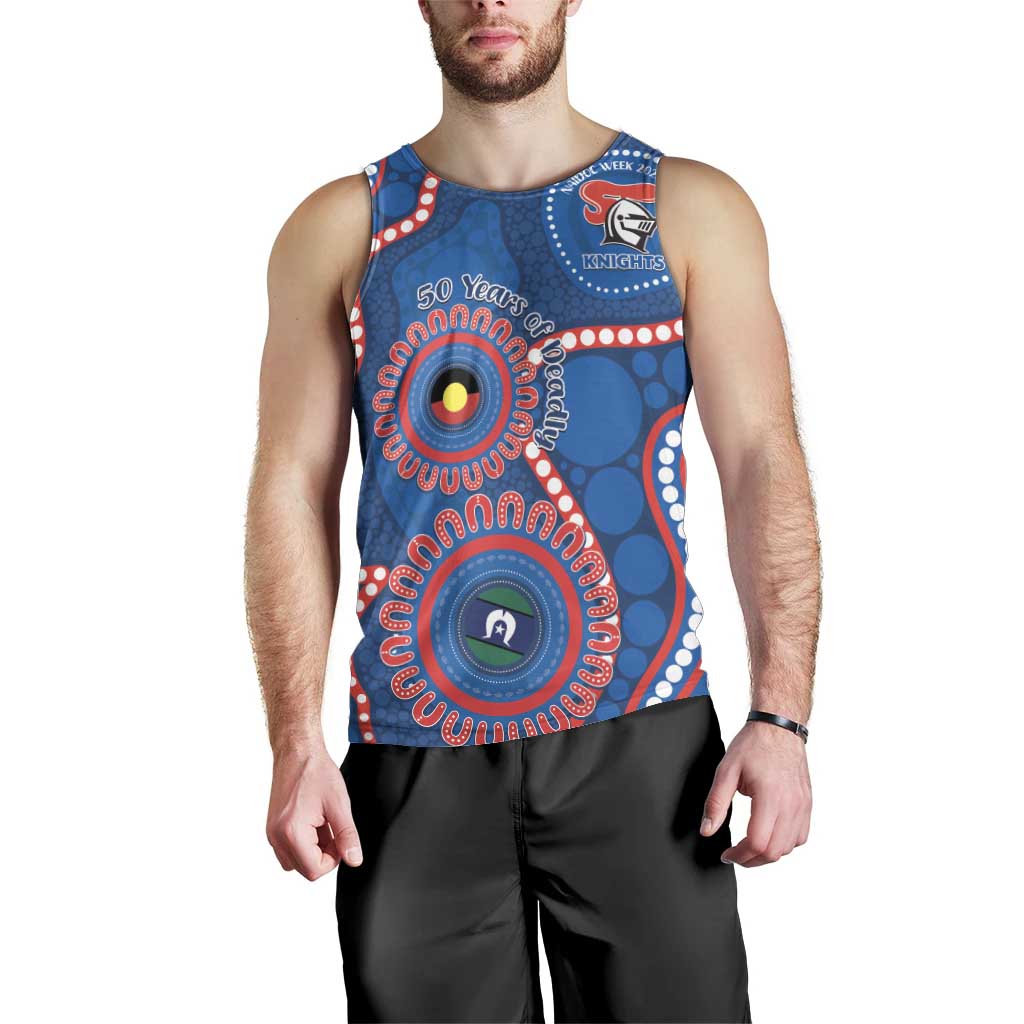 Knights NAIDOC Week 2026 Personalised Men Tank Top 50 Years of Deadly Aboriginal Art
