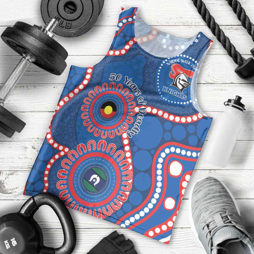 Knights NAIDOC Week 2026 Personalised Men Tank Top 50 Years of Deadly Aboriginal Art