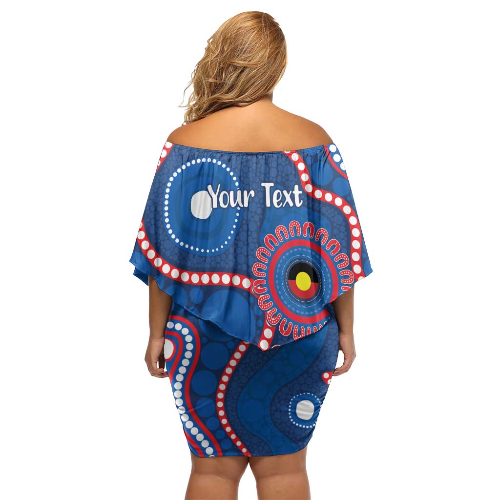 Knights NAIDOC Week 2026 Personalised Off Shoulder Short Dress 50 Years of Deadly Aboriginal Art