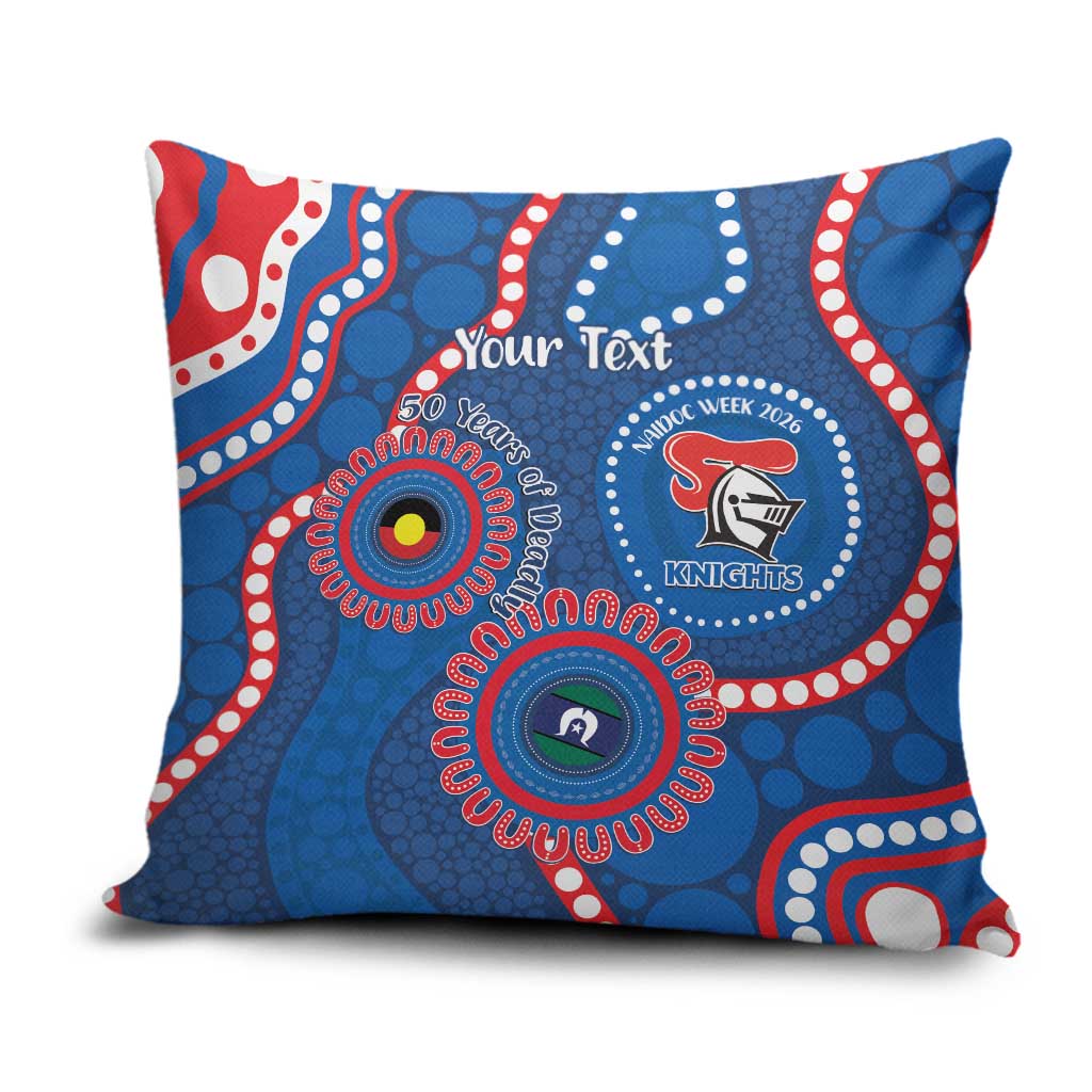 Knights NAIDOC Week 2026 Personalised Pillow Cover 50 Years of Deadly Aboriginal Art