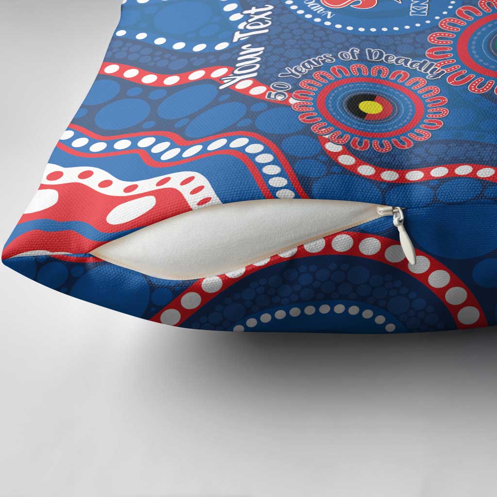 Knights NAIDOC Week 2026 Personalised Pillow Cover 50 Years of Deadly Aboriginal Art
