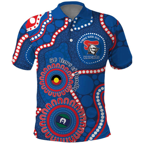 Knights NAIDOC Week 2026 Personalised Polo Shirt 50 Years of Deadly Aboriginal Art