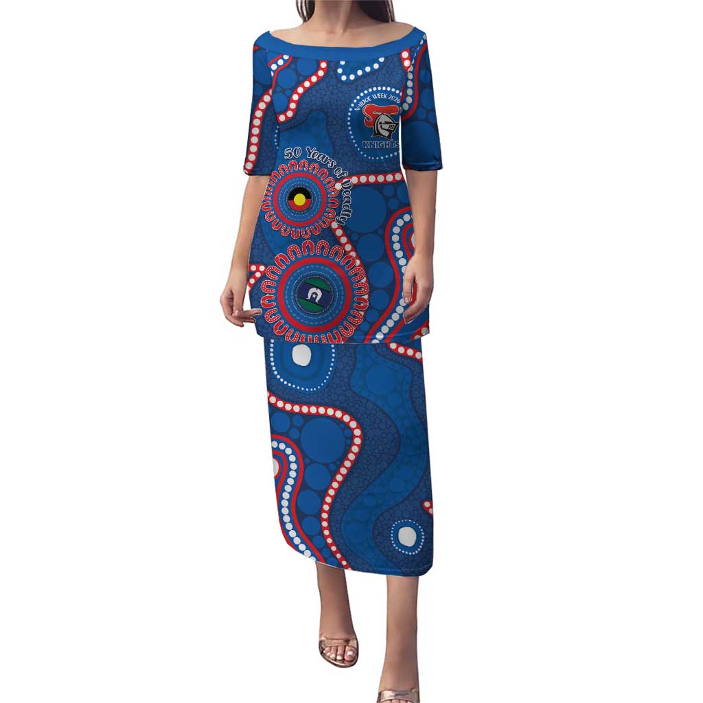 Knights NAIDOC Week 2026 Personalised Puletasi 50 Years of Deadly Aboriginal Art