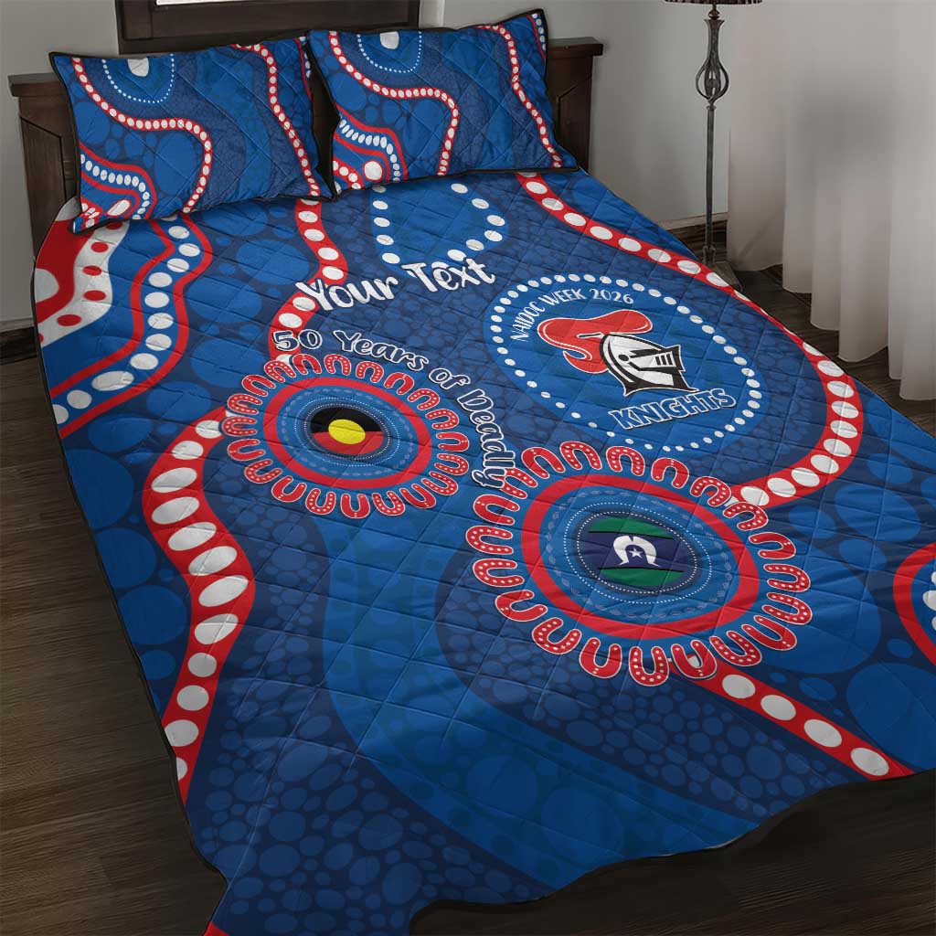 Knights NAIDOC Week 2026 Personalised Quilt Bed Set 50 Years of Deadly Aboriginal Art