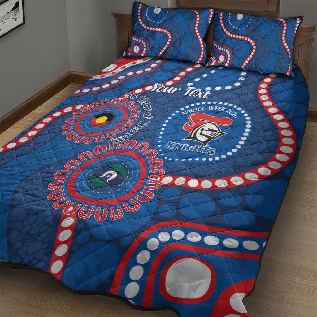 Knights NAIDOC Week 2026 Personalised Quilt Bed Set 50 Years of Deadly Aboriginal Art