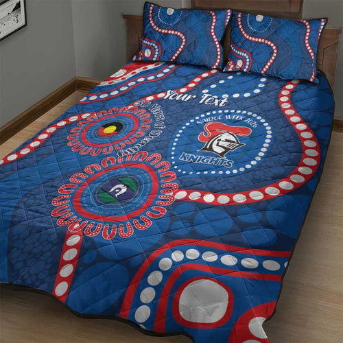 Knights NAIDOC Week 2026 Personalised Quilt Bed Set 50 Years of Deadly Aboriginal Art