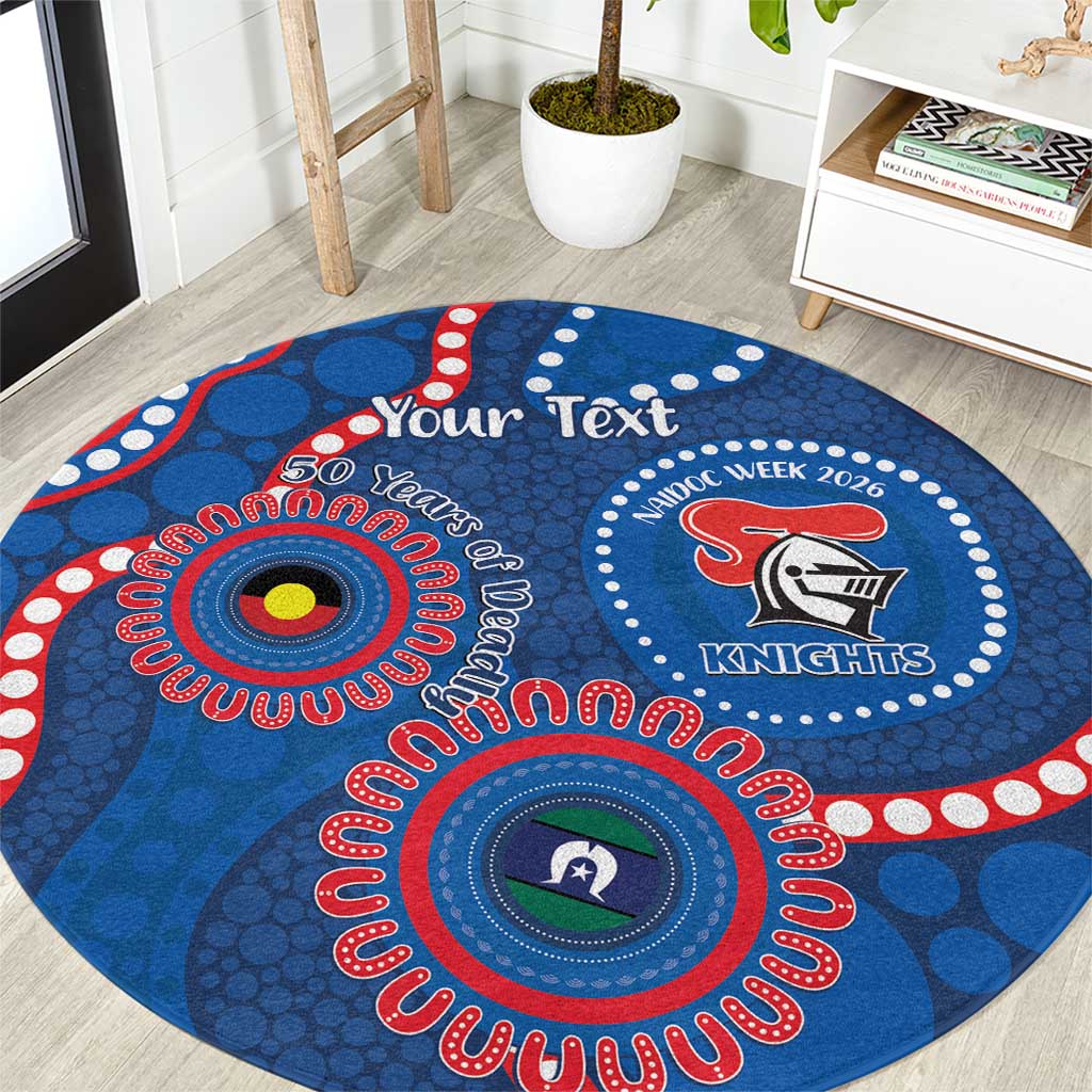 Knights NAIDOC Week 2026 Personalised Round Carpet 50 Years of Deadly Aboriginal Art