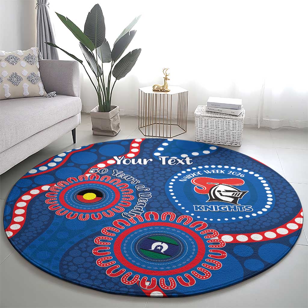 Knights NAIDOC Week 2026 Personalised Round Carpet 50 Years of Deadly Aboriginal Art