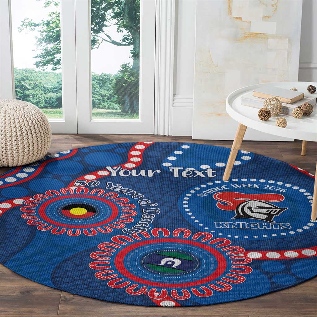 Knights NAIDOC Week 2026 Personalised Round Carpet 50 Years of Deadly Aboriginal Art