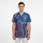 Knights NAIDOC Week 2026 Personalised Scrub Top 50 Years of Deadly Aboriginal Art