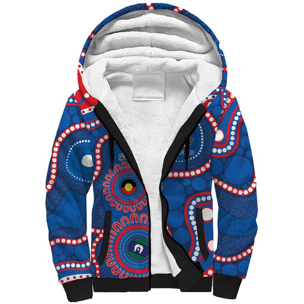 Knights NAIDOC Week 2026 Personalised Sherpa Hoodie 50 Years of Deadly Aboriginal Art