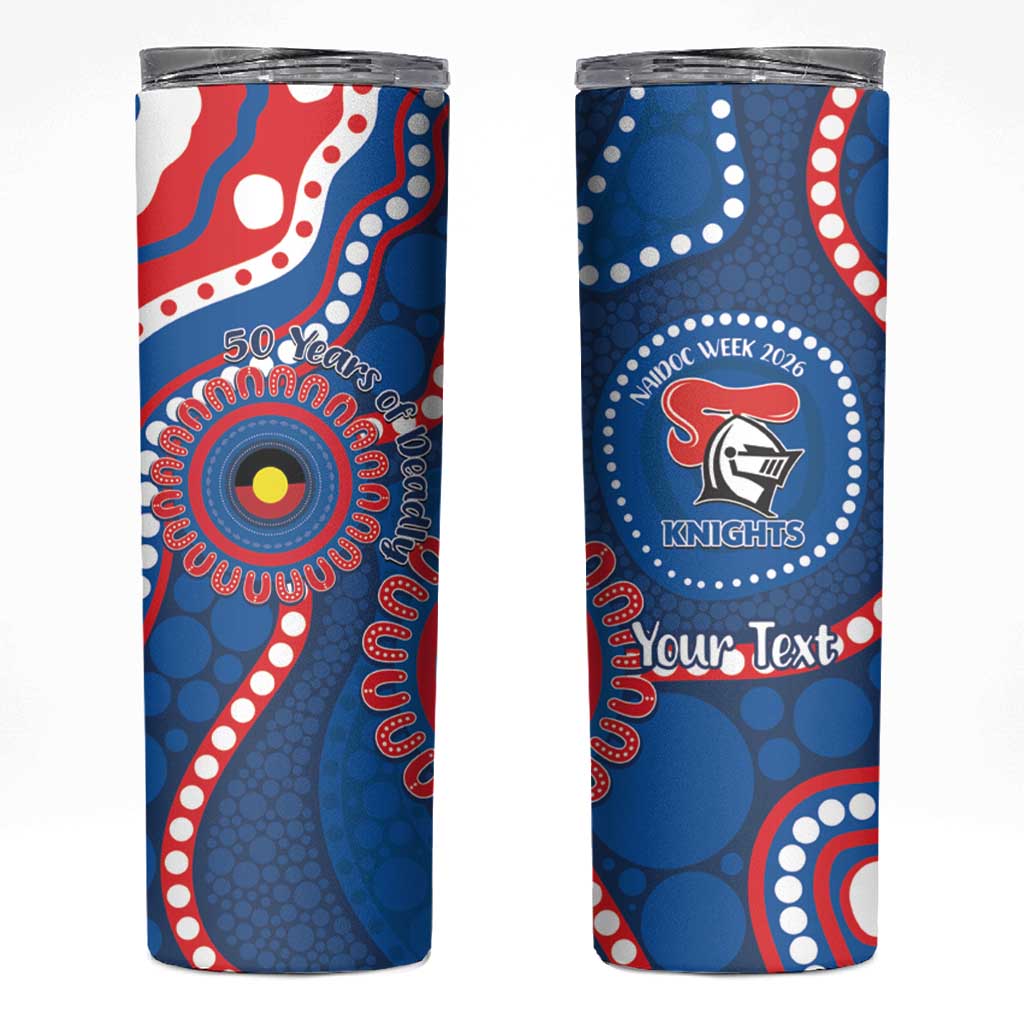 Knights NAIDOC Week 2026 Personalised Skinny Tumbler 50 Years of Deadly Aboriginal Art