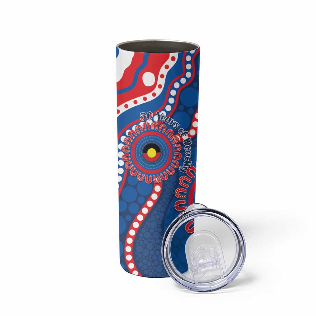 Knights NAIDOC Week 2026 Personalised Skinny Tumbler 50 Years of Deadly Aboriginal Art