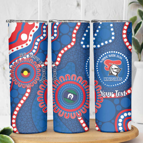 Knights NAIDOC Week 2026 Personalised Skinny Tumbler 50 Years of Deadly Aboriginal Art
