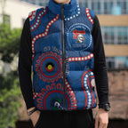 Knights NAIDOC Week 2026 Personalised Sleeveless Puffer Jacket 50 Years of Deadly Aboriginal Art