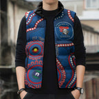 Knights NAIDOC Week 2026 Personalised Sleeveless Puffer Jacket 50 Years of Deadly Aboriginal Art