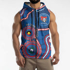 Knights NAIDOC Week 2026 Personalised Sleeveless Zip Hoodie 50 Years of Deadly Aboriginal Art