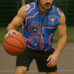 Knights NAIDOC Week 2026 Personalised Sleeveless Zip Hoodie 50 Years of Deadly Aboriginal Art