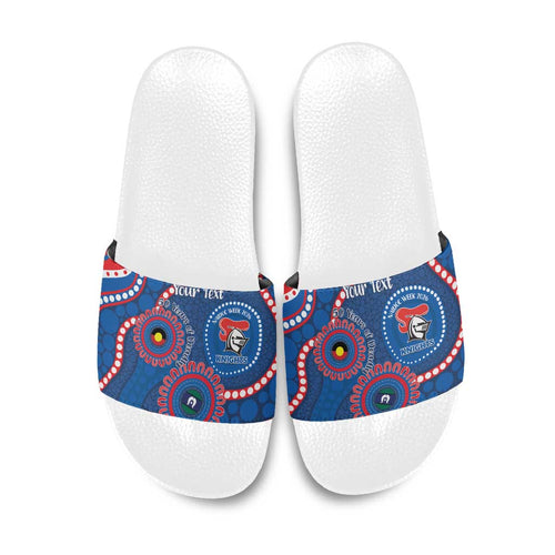 Knights NAIDOC Week 2026 Personalised Slide Sandals 50 Years of Deadly Aboriginal Art