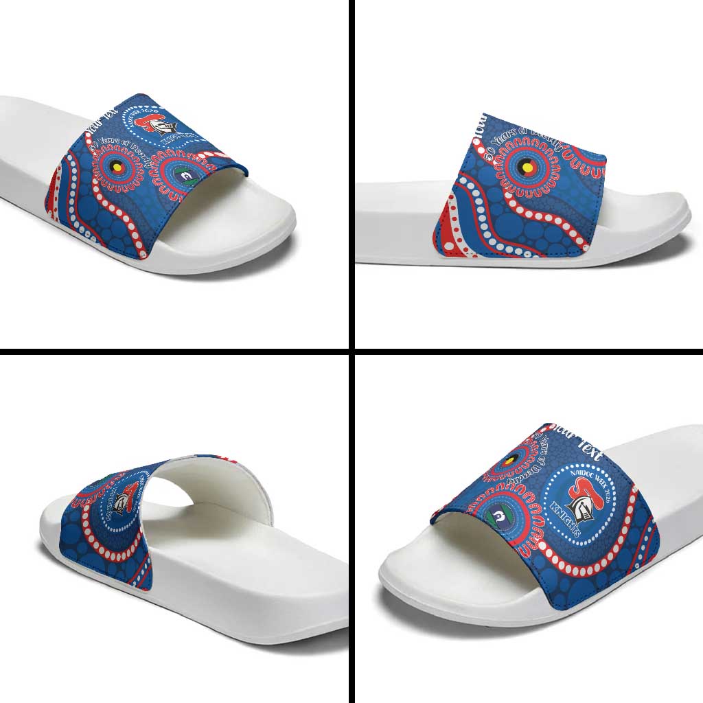 Knights NAIDOC Week 2026 Personalised Slide Sandals 50 Years of Deadly Aboriginal Art